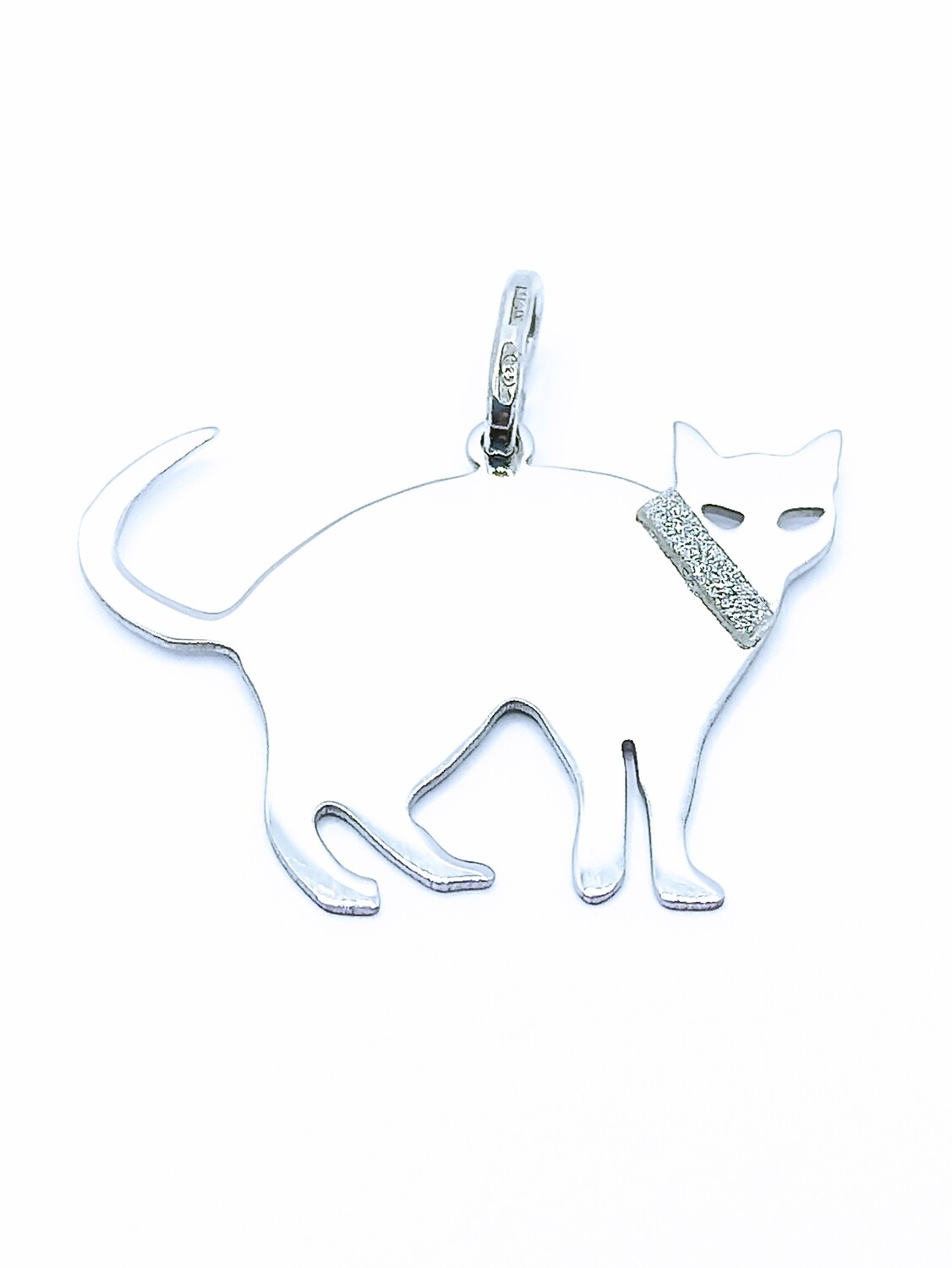Silver 925 cat design pendant