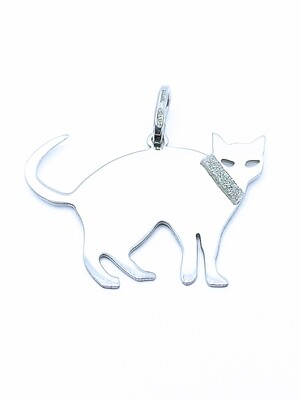Silver 925 cat design pendant