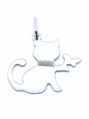 Silver 925 buttefly cat  design pendant