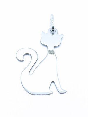 Silver 925 cat design necklace