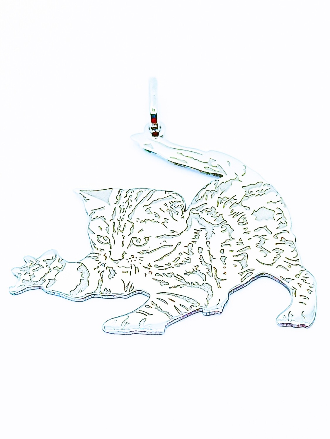 Silver 925 uniq cat  with details pendant