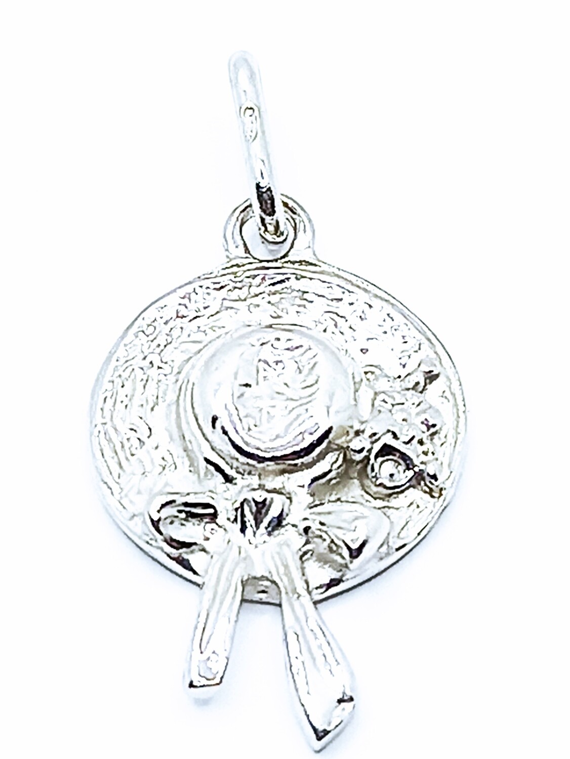 Silver 925 handmade woman hat pendant