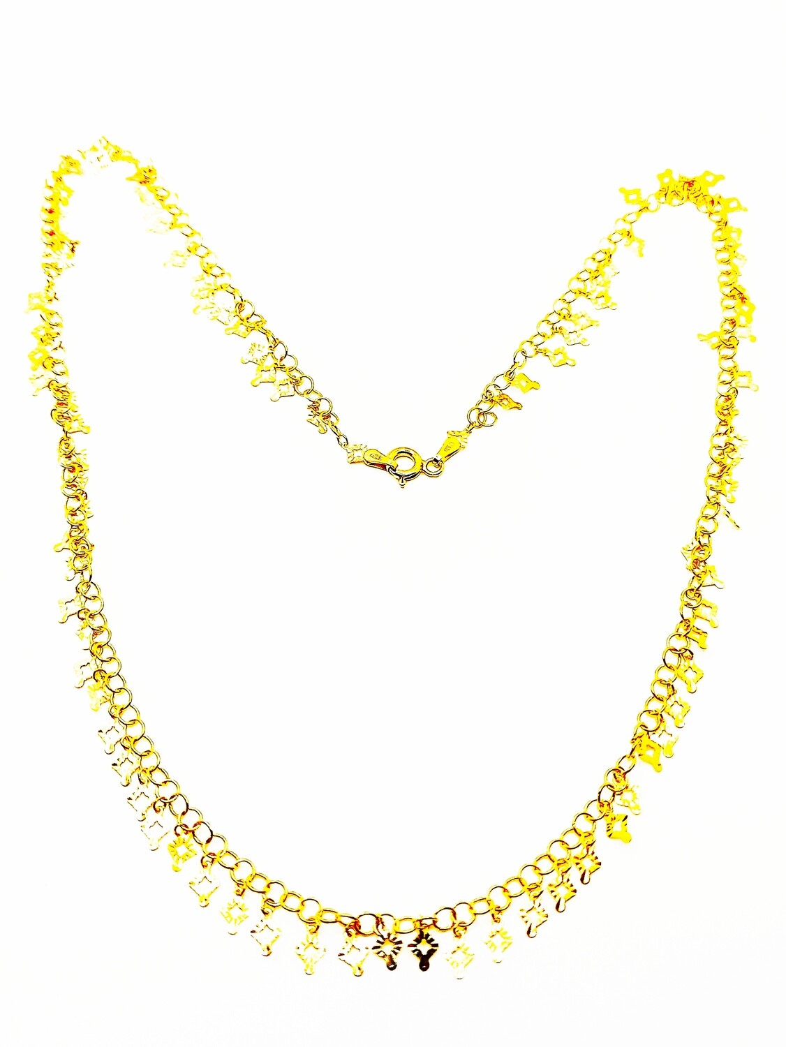 Silver 925 dangling element necklace