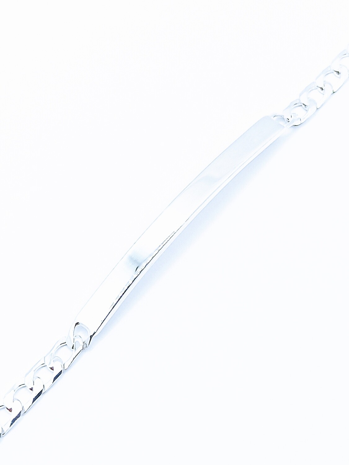 Silver 925 handmade mens id gourmet chain bracelet