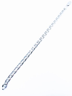 Silver 925 handmade Theta mens bracelet