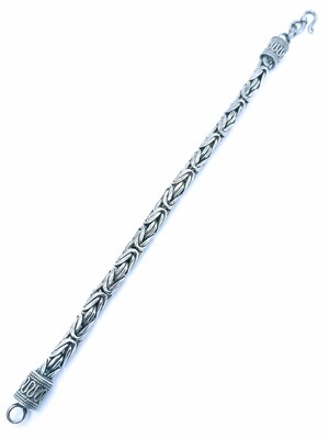 Silver 925 mens byzantine bracelet