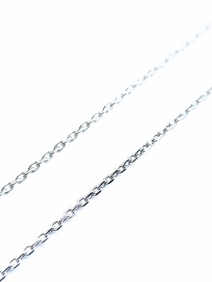Silver 925 cable 1 white or gold neck chain