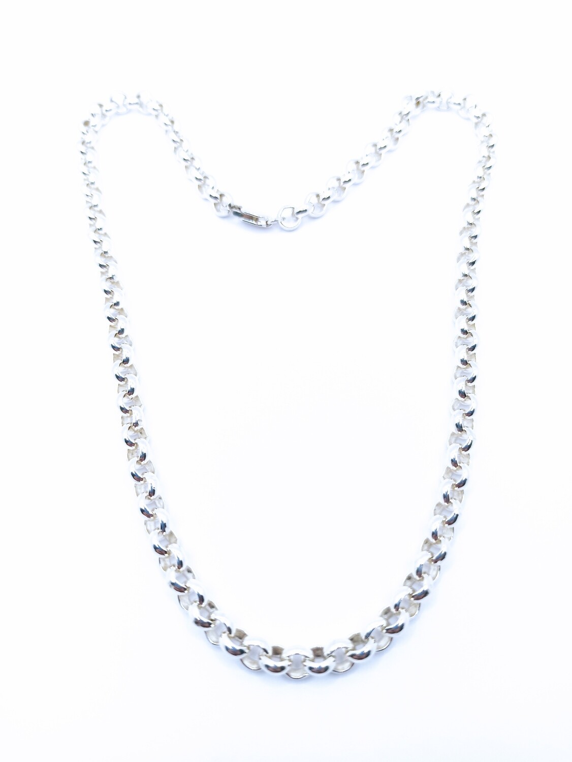 Silver 925 handmade mens circles necklace