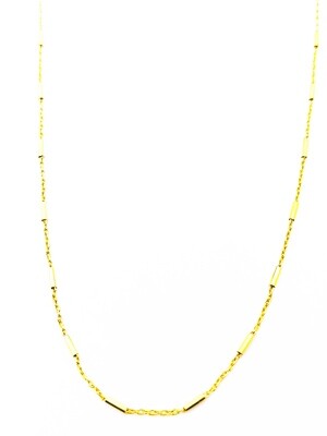 Silver 925 bar trace gold neck chain 77cm