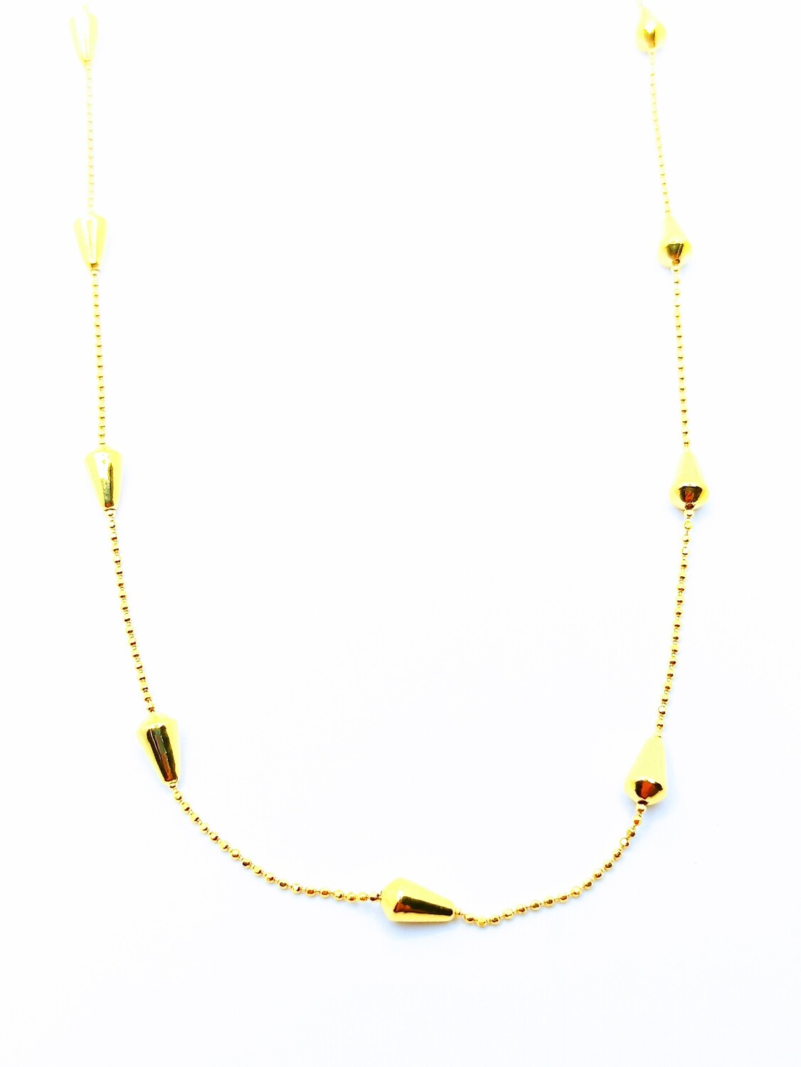Silver 925 ball gold chain necklace