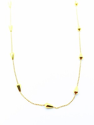 Silver 925 ball gold chain necklace