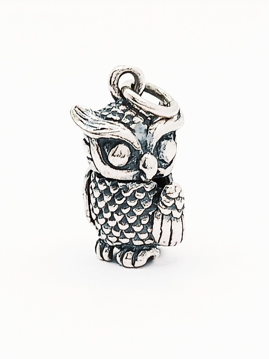 Silver 925 handmade owl bird pendant