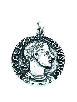 Silver 925 Roman emperor Alexander the Great pendant