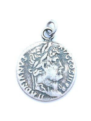 Silver 925 Roman emperor Publius Aelius Trajan Hadrian pendant