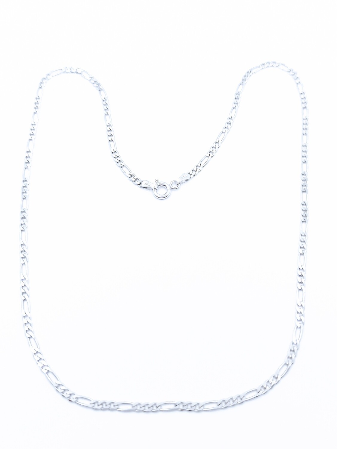 Silver 925 handmade figaro necklace, SIZE-WEIGHT: 1 Chain Length: 45cm-Weight:  4.6gr.