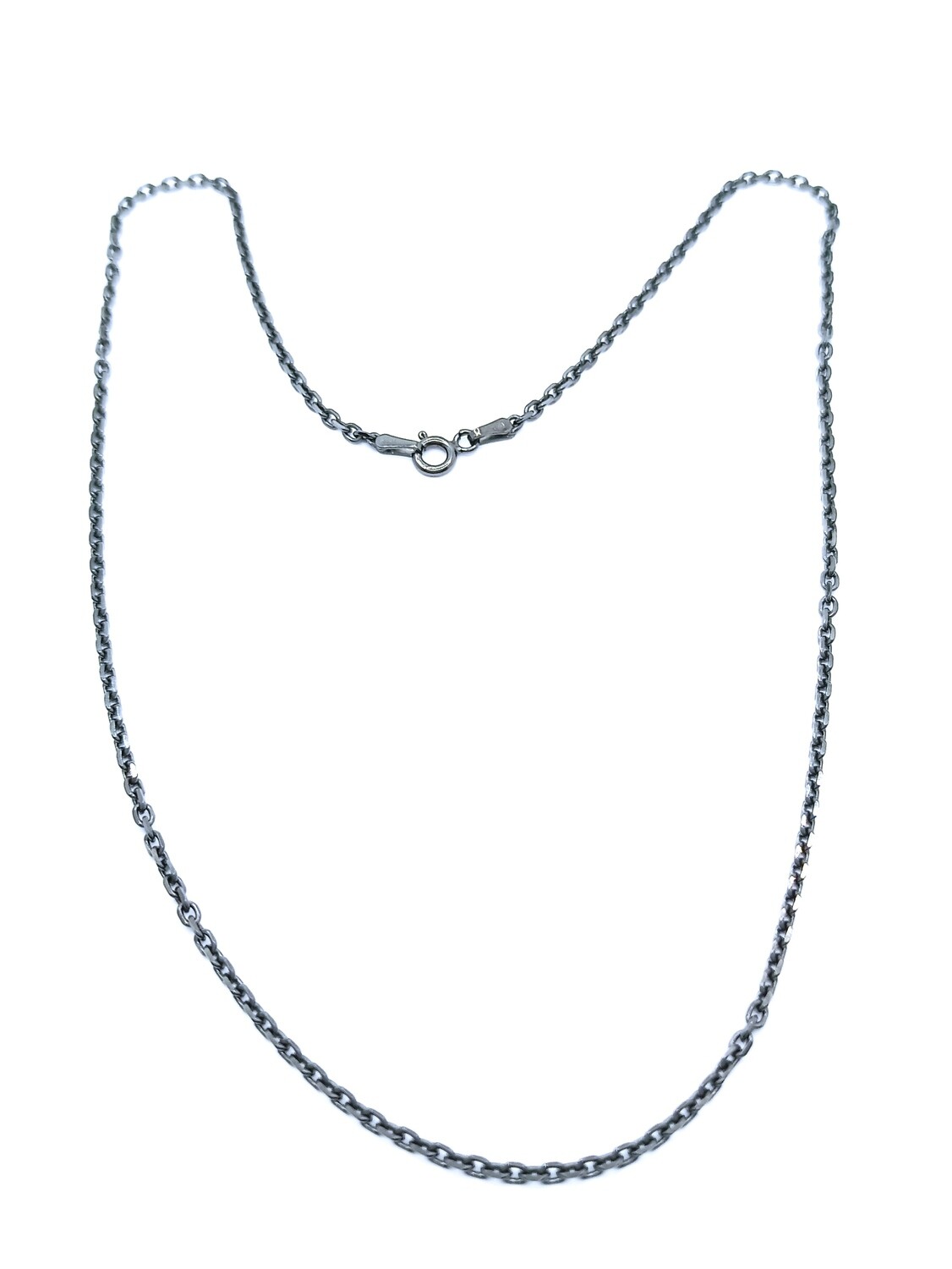 Silver 925 black rhodium cable necklace