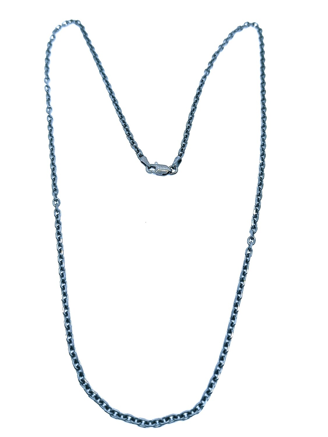 Silver 925 black rhodium cable neck chain