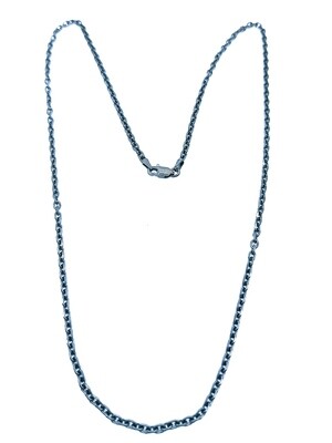 Silver 925 black rhodium cable neck chain