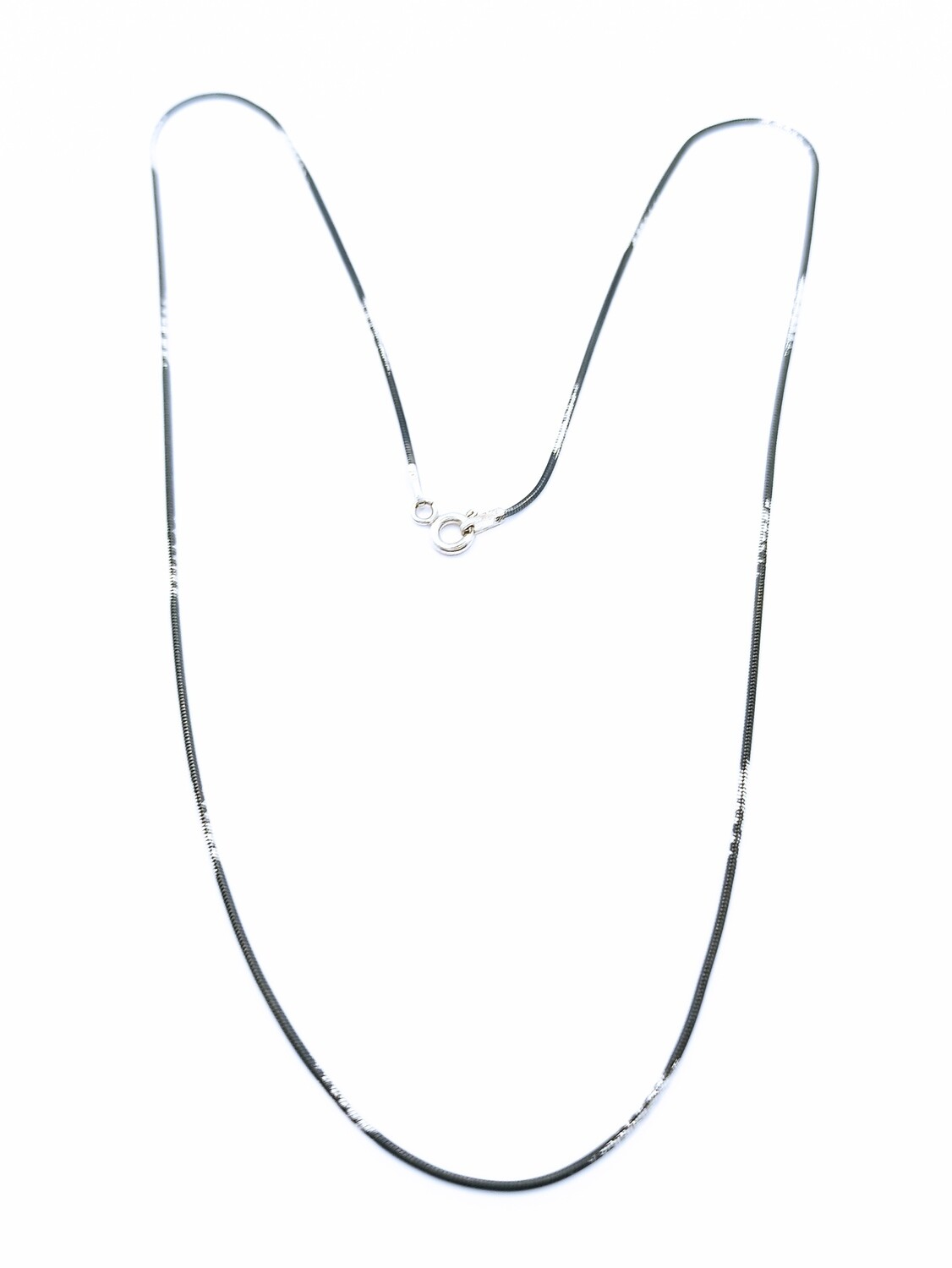 Silver 925 black &amp; white solid snake neck chain