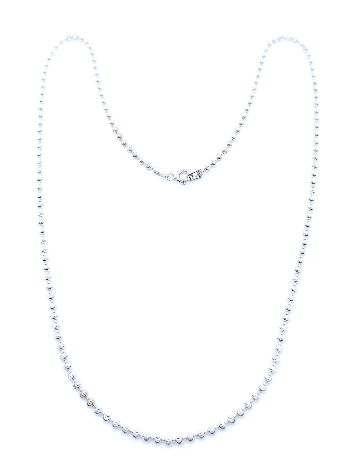 Silver 925 diamond cut ball neck chain