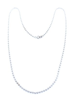 Silver 925 diamond cut ball neck chain