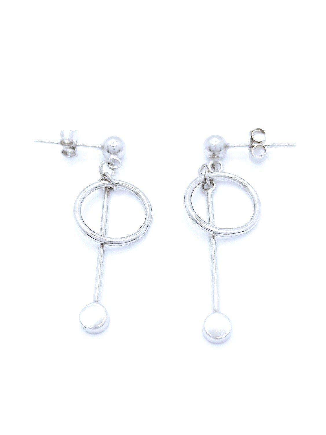 Silver 925 earrings with dangling elements