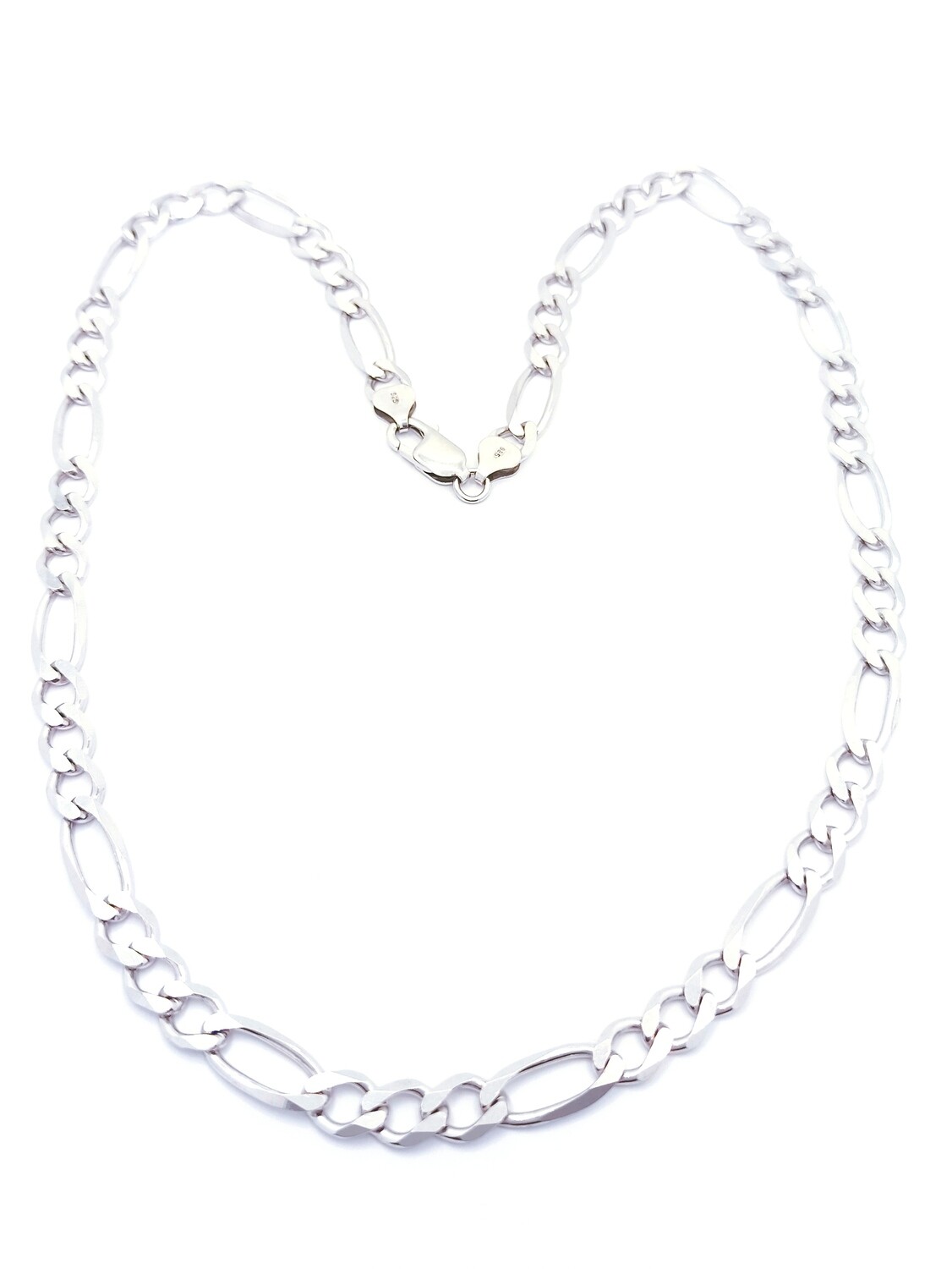 Silver 925 Solid thick figaro neck chain