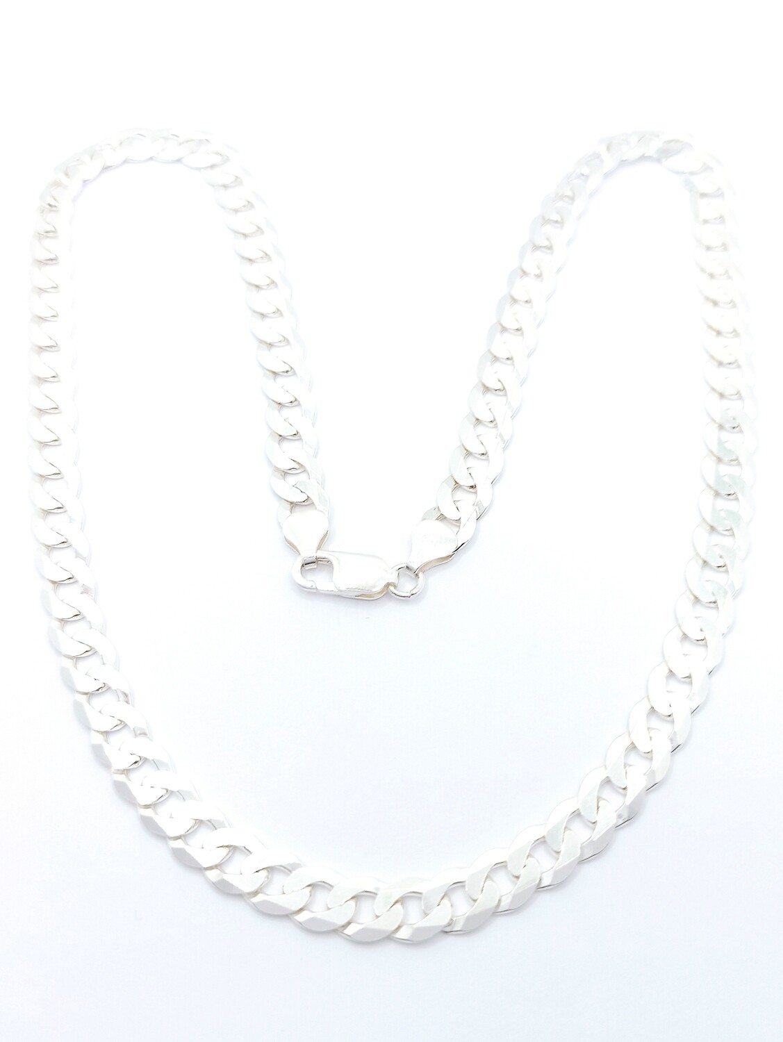 Silver 925 solid wide gourmet necklace