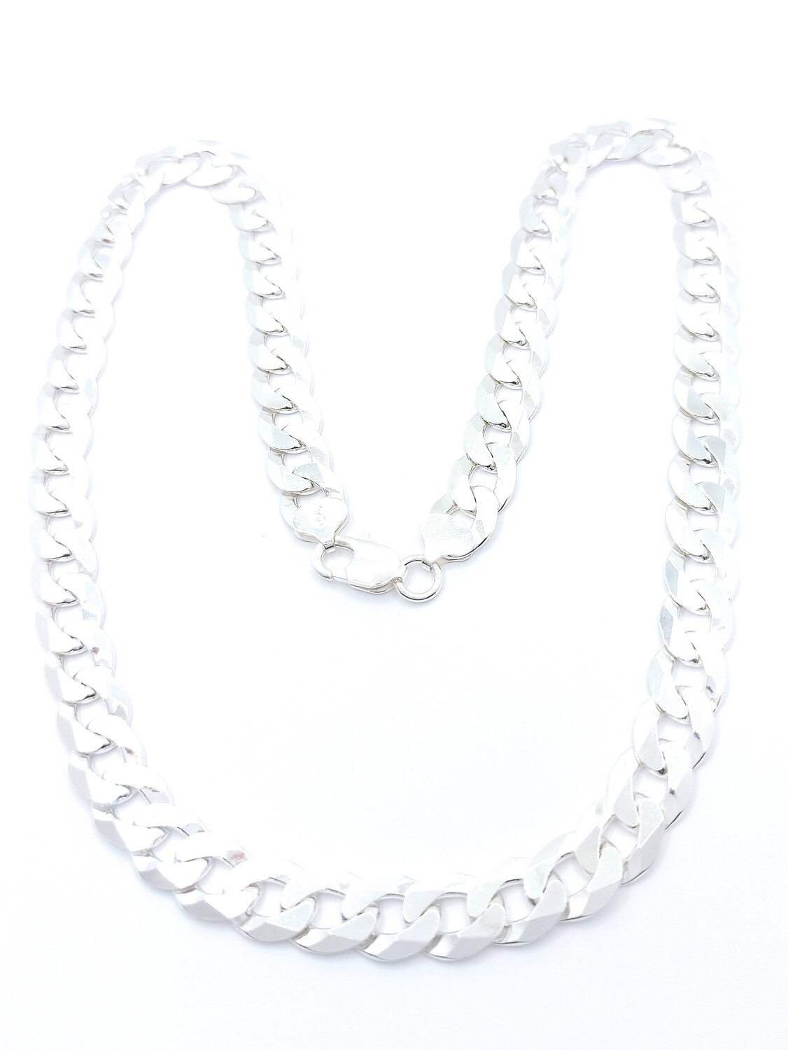 Silver 925 solid wide gourmet necklace