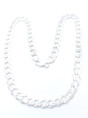 Silver 925 solid wide gourmet necklace