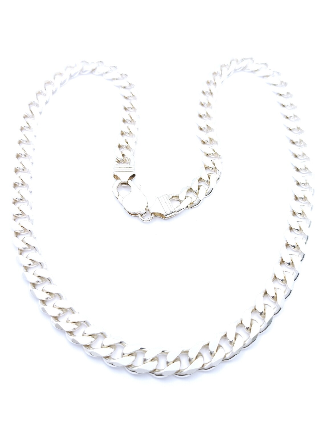 Silver 925 solid wide gourmet necklace