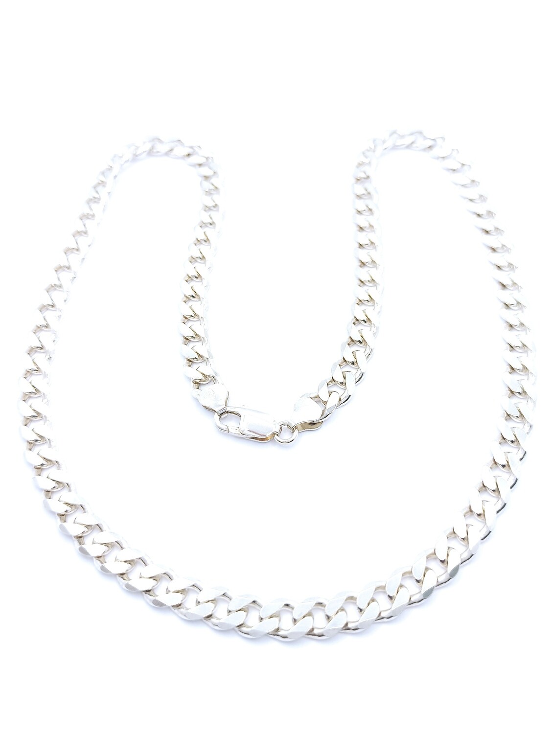 Silver 925 solid wide gourmet necklace