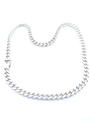 Silver 925 handmade wide gourmet necklace