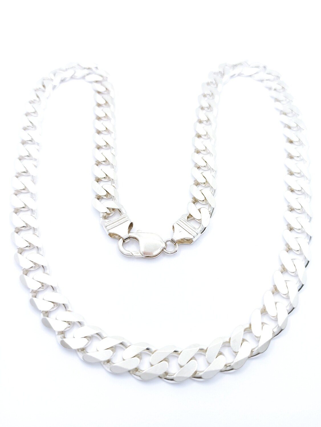 Silver 925 solid wide gourmet necklace