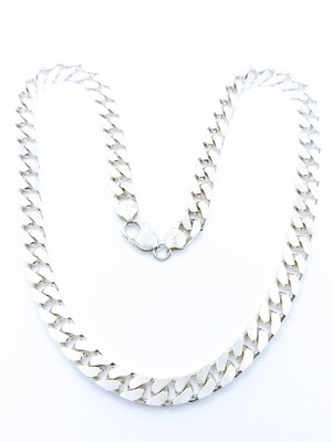 Silver 925 handmade wide gourmet neck chain