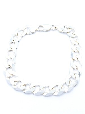 Silver 925 handmade gourmet wide bracelet