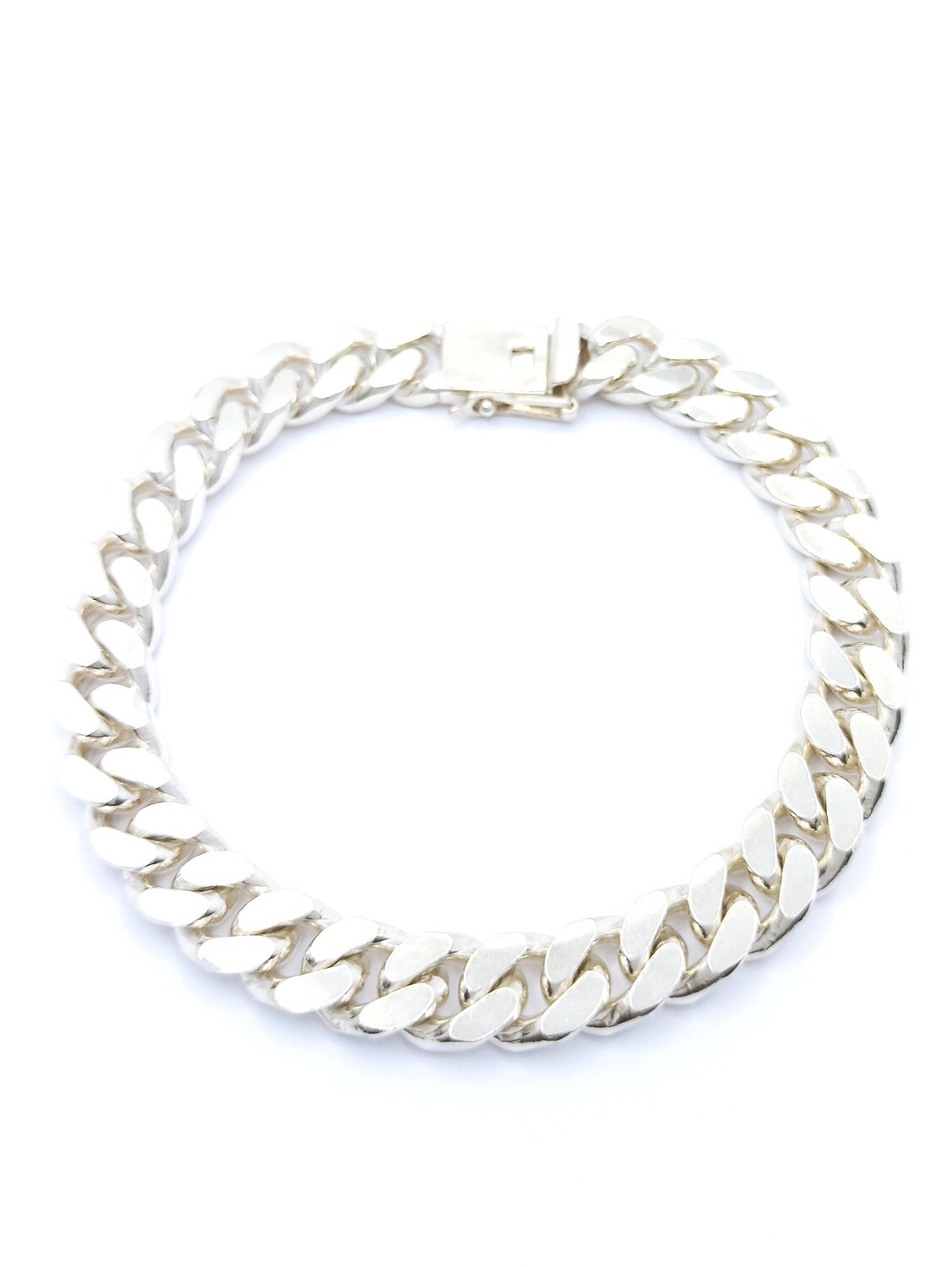 Silver 925 gourmet wide bracelet