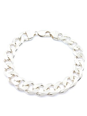 Silver 925 Solid gourmet huge wide bracelet