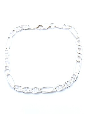 Silver 925 handmade Theta-figaro mens bracelet
