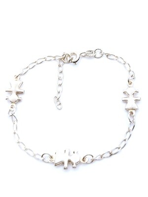Silver 925 girl or flower children hand bracelet