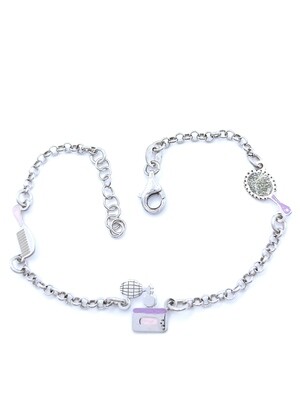 Silver 925 parfume-mirror-comb children hand bracelet