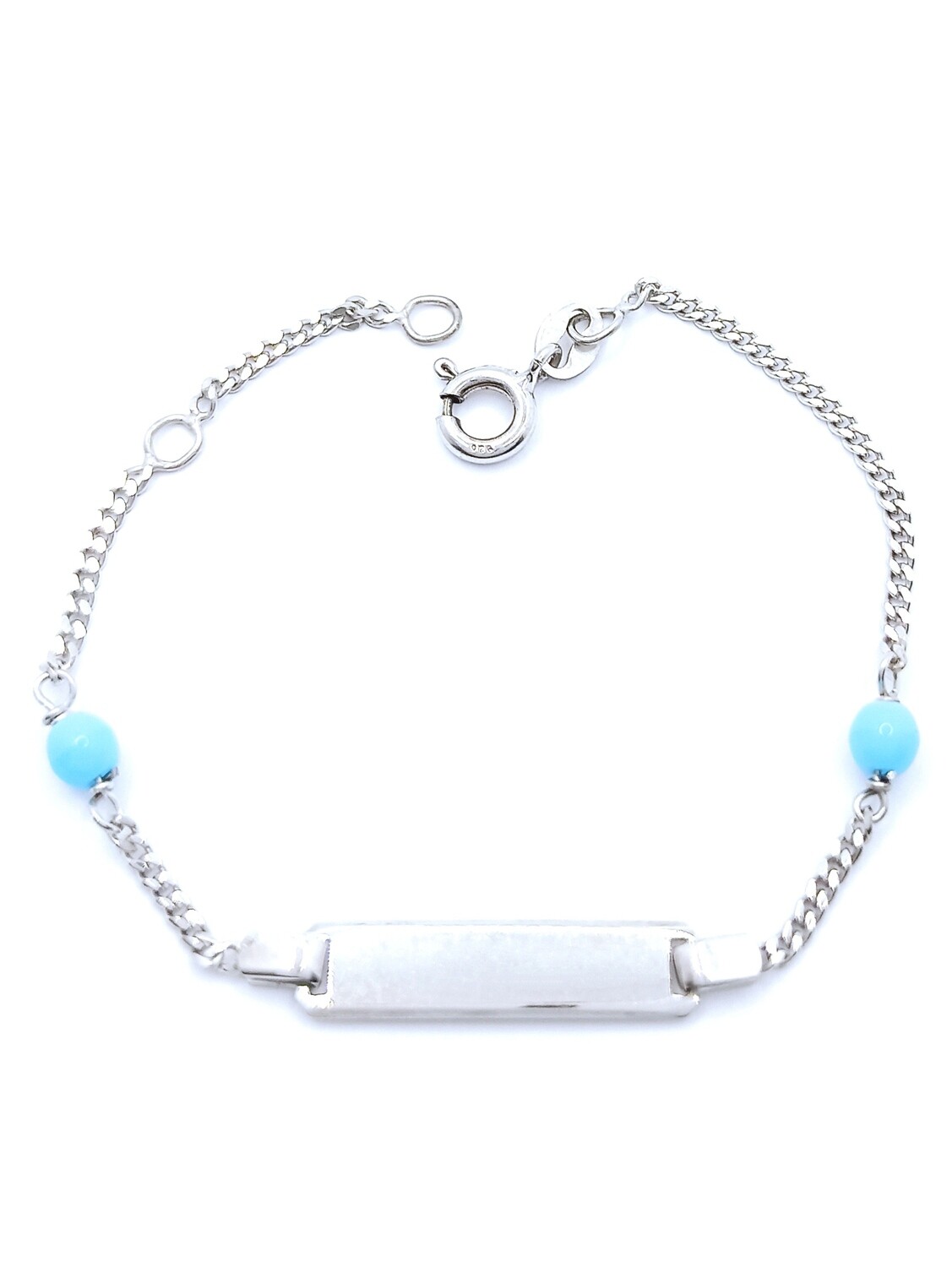 Silver 925 solid handmade children id hand bracelet