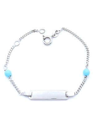 Silver 925 solid handmade children id hand bracelet
