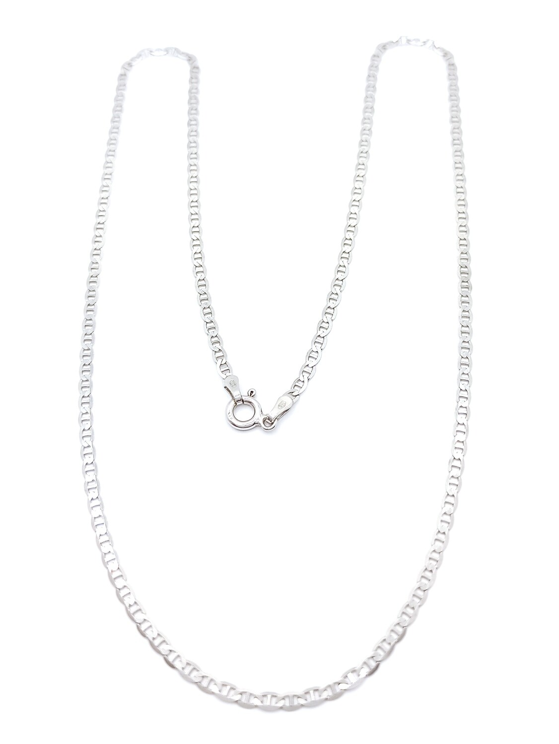 Silver 925 thin Theta men necklace