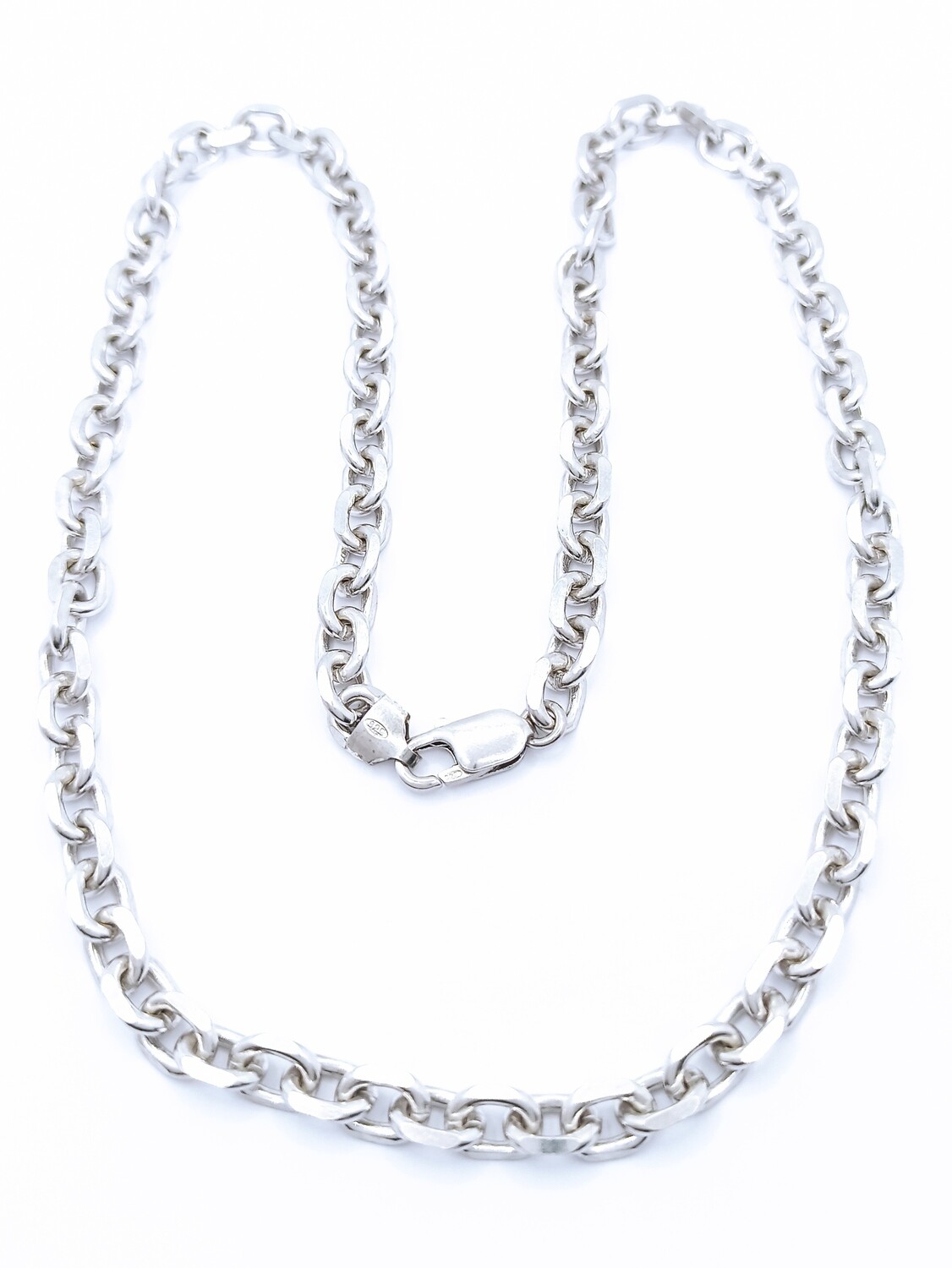 Silver 925 handmade cable neck chain necklace