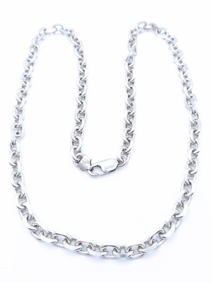 Silver 925 handmade cable neck chain necklace