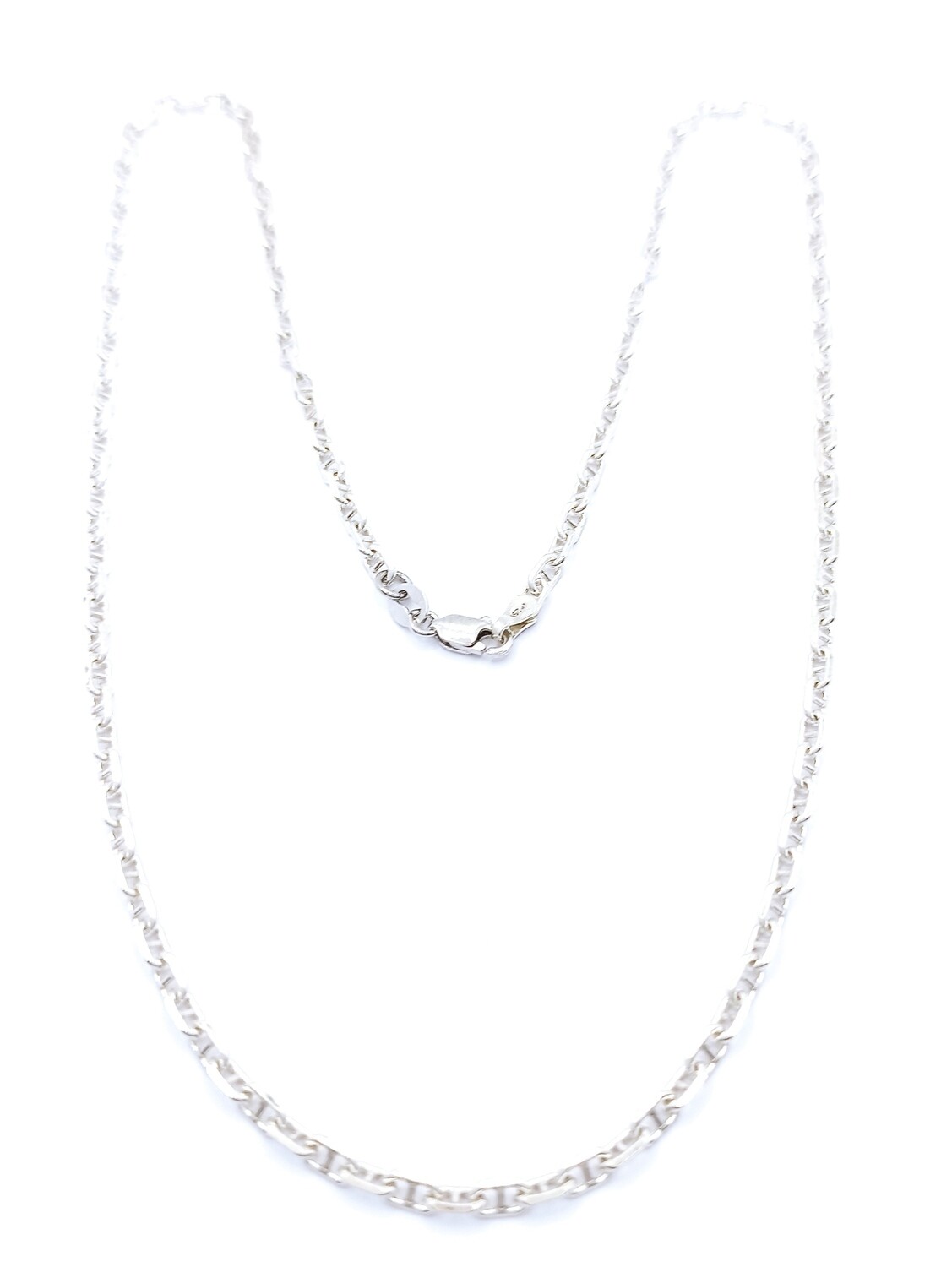 Silver 925 handmade theta anchor necklace