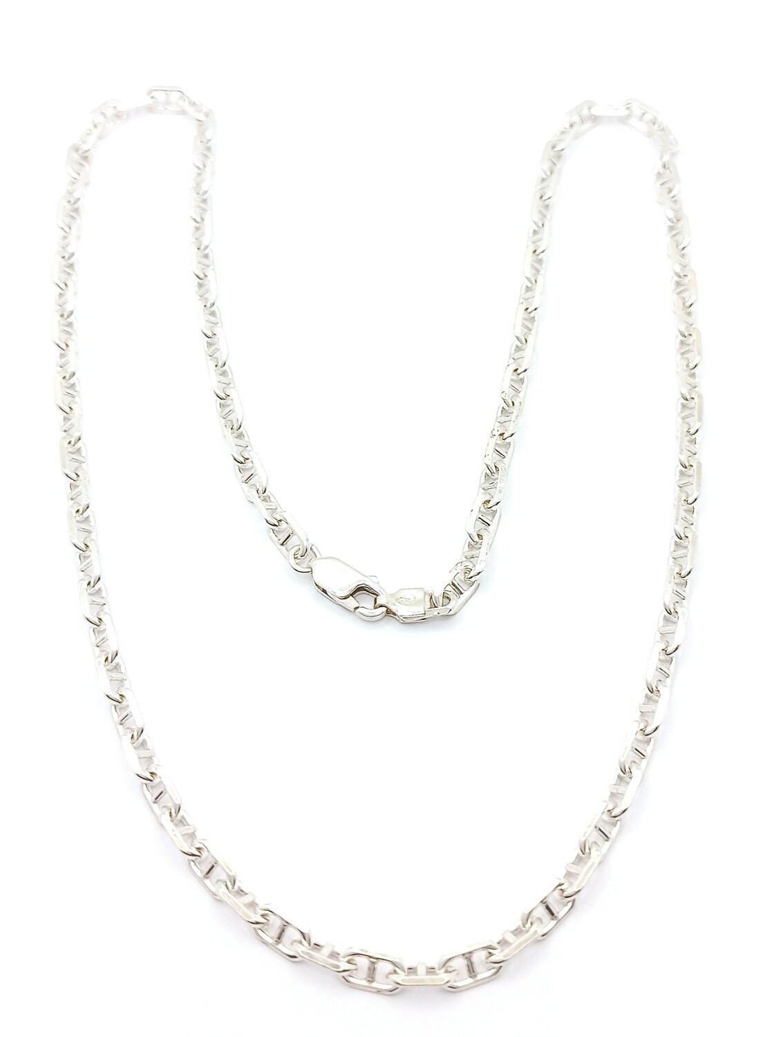 Silver 925 Theta anchor chain men necklace