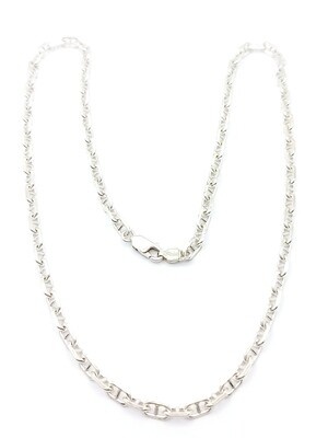 Silver 925 Theta anchor chain men necklace