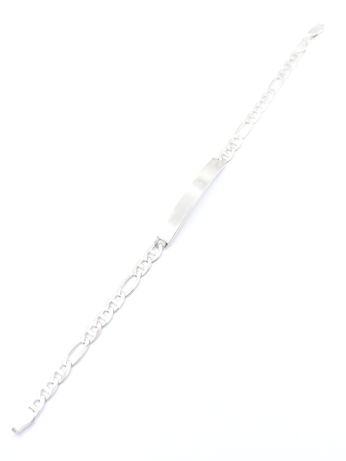 Silver 925 handmade men id figaro theta bracelet